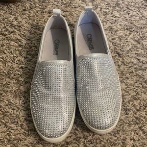Sparkly slip on shoes